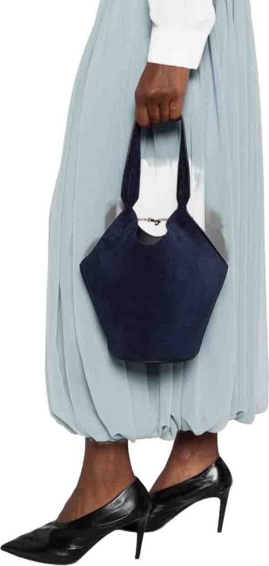 26FW 케이트 시그니처 로터스 미니 토트백 H2056726358 NAVY - KHAITE