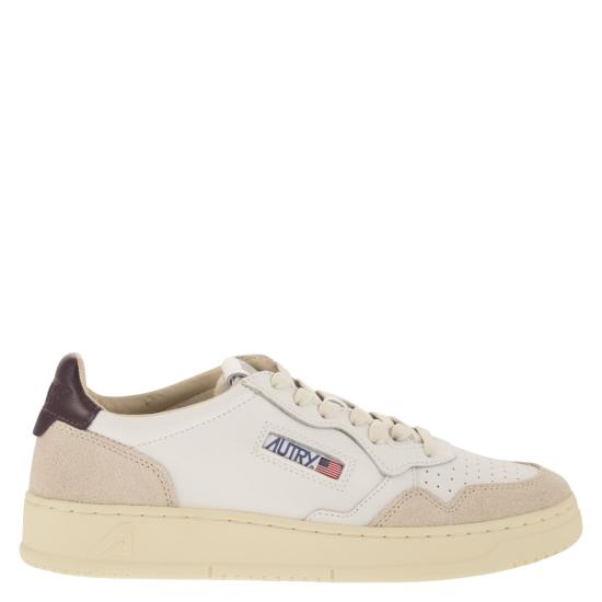 26FW 오트리 메달리스트 로우 스니커즈 AULM WHITE BROWN