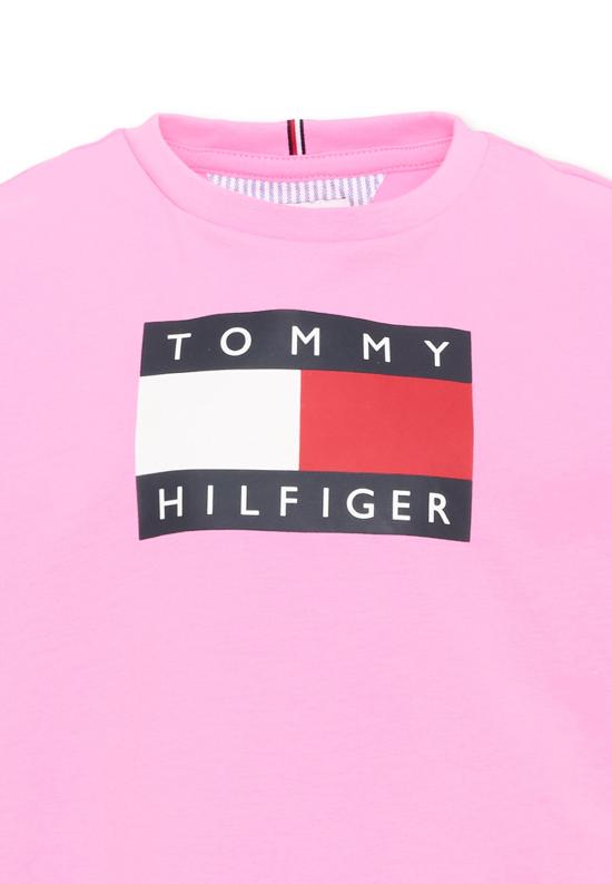 26FW [키즈] 타미힐피거 티셔츠 KG0KG09289 TOU PINK - TOMMY HILFIGER