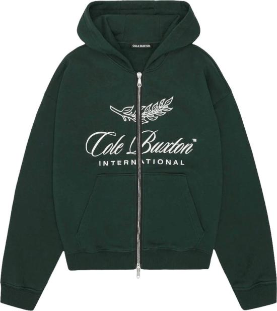 26FW 콜 북스톤 후드 티셔츠 INTERNATIONALZIPTHROUGHHOODIE1 DONKERGREEN