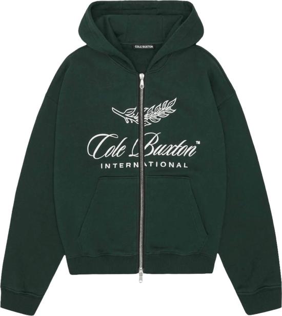 26FW 콜 북스톤 후드 티셔츠 INTERNATIONALZIPTHROUGHHOODIE1 DONKERGREEN