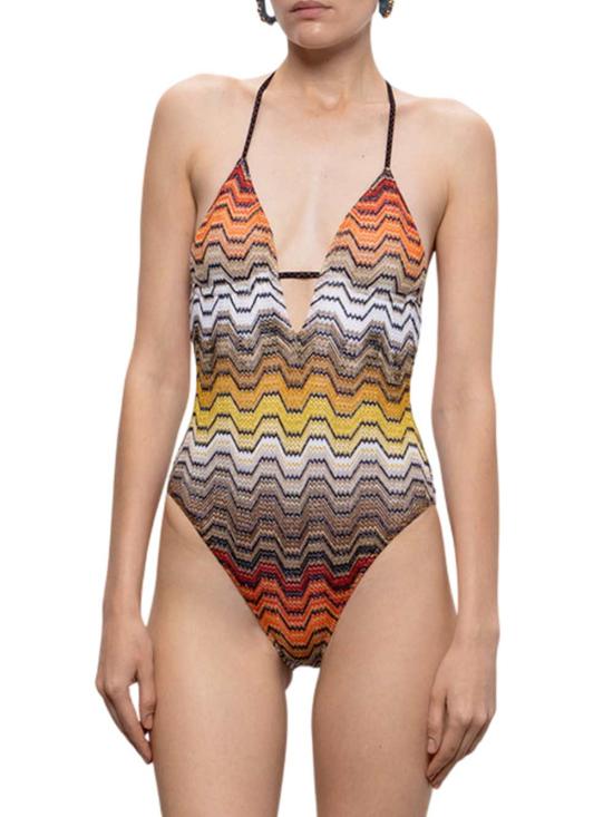 26SS 미소니 원피스 수영복 MC24SP00BR015D BLK RED YELLOW S91SC - MISSONI
