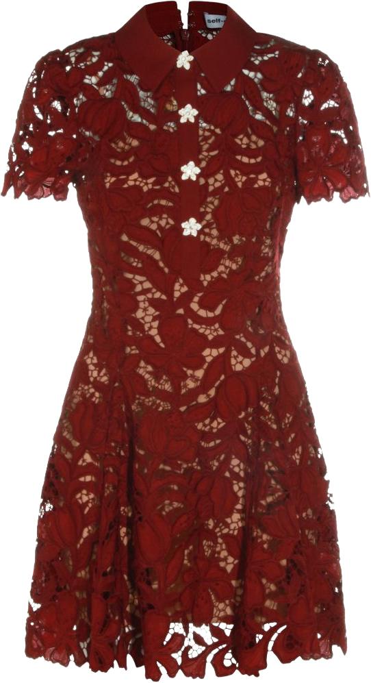 26FW 셀프 포트레이트 숏 원피스 111SABUBURGUNDY MAROON