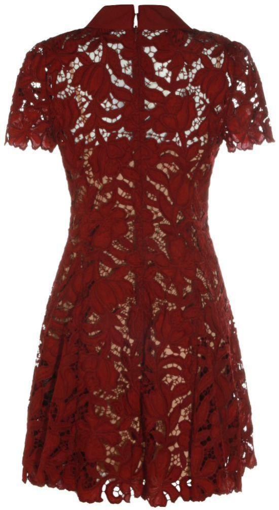 26FW 셀프 포트레이트 숏 원피스 111SABUBURGUNDY MAROON - SELF PORTRAIT