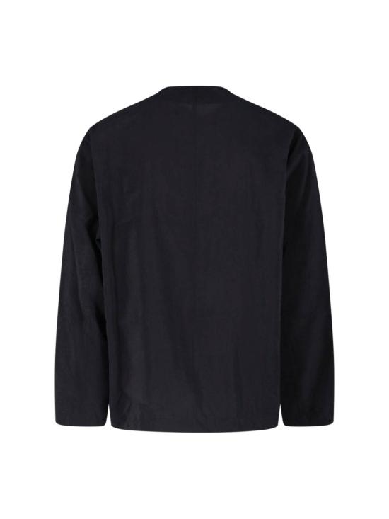 26SS 르메르 드라이 실크 V넥 셔츠 SH1235LF1308BK999 Black - LEMAIRE