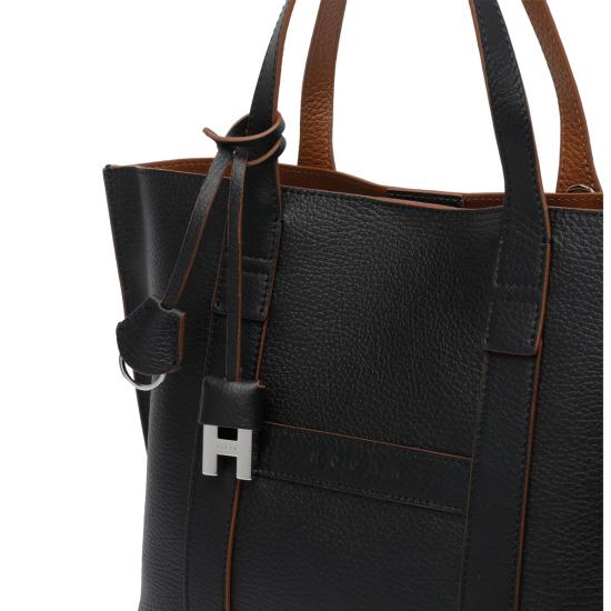 26FW 호간 토트백 KBW01WA0200 UZU7E25 Black - HOGAN