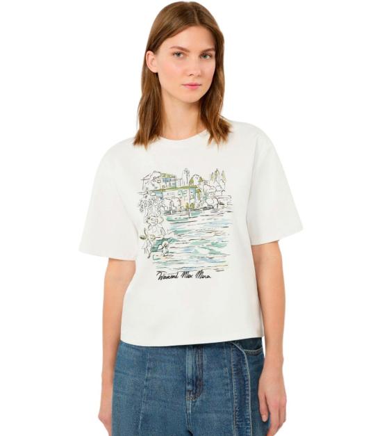26FW 위켄드막스마라 반팔 티셔츠 2625976051600 001 S White - WEEKEND MAX MARA