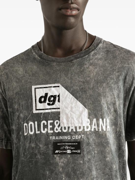 26FW 돌체앤가바나 반팔 티셔츠 G8RN8TG7POI N0000 BLACK - DOLCE & GABBANA