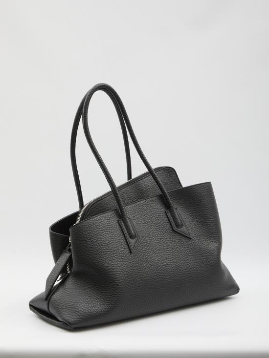 26FW 디 아티코 라 파세지아타 미디엄 탑 핸들 백 250WAH00054LTB117AA 100 BLACK - THE ATTICO