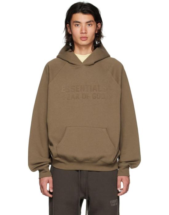 26FW 피어오브갓 후드 티셔츠 192SU222054F BROWN - FEAR OF GOD