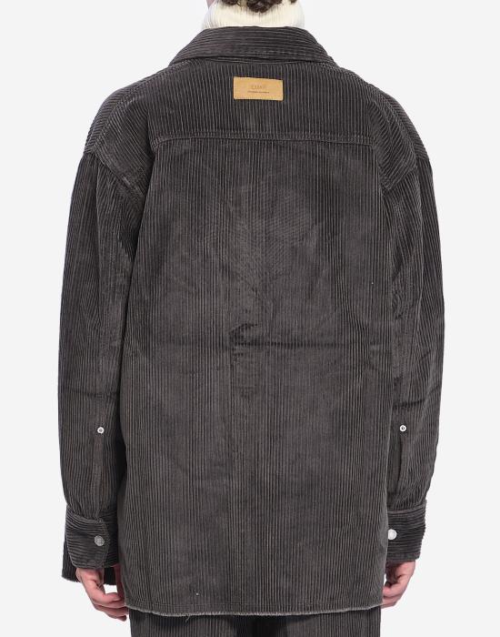 26SS 아미 코듀로이 벨벳 사이드 슬릿 오버셔츠 USH793CO0131020 GREY - AMI