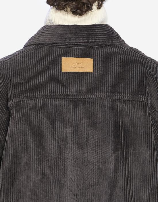 26SS 아미 코듀로이 벨벳 사이드 슬릿 오버셔츠 USH793CO0131020 GREY - AMI