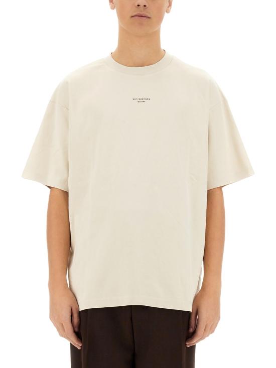26FW 드롤드무슈 반팔 티셔츠 TS202 CO002MASTIC WHITE
