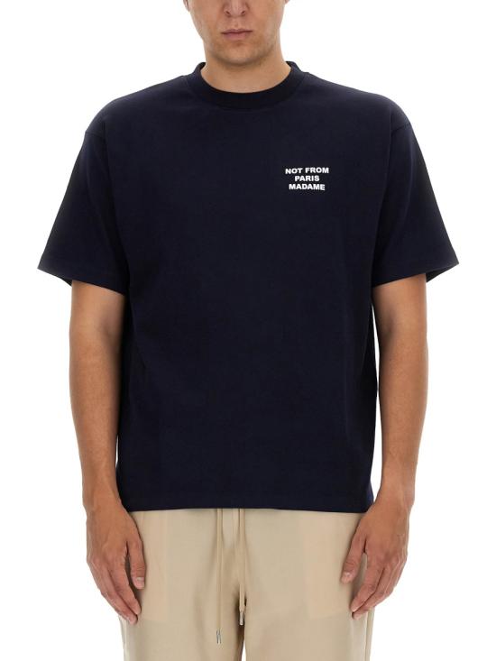  드롤드무슈 반팔 티셔츠 TS203 CO002NAVY BLUE - DROLE DE MONSIEUR