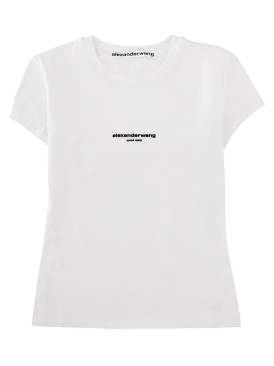 26FW 알렉산더 왕 반팔 티셔츠 1CC3261361 100 WHITE