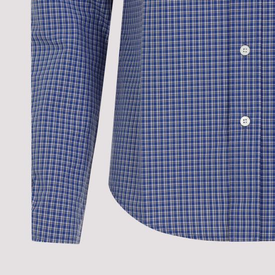  미우미우 스몰 로고 체크 셔츠 MK1842SOOO142KF0013 blue - MIU MIU