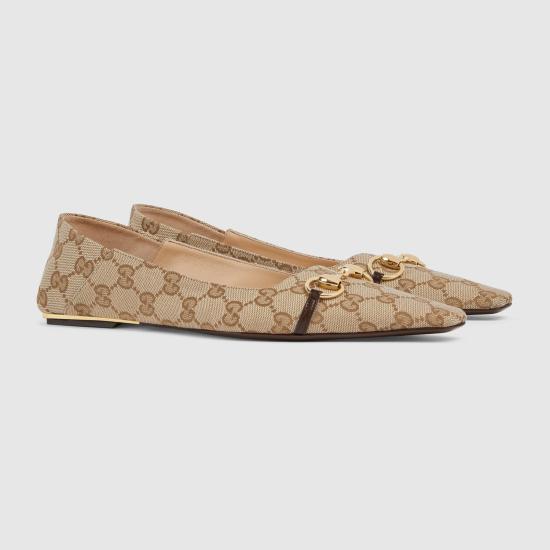  구찌 플랫 슈즈 865402FAFZD9167 Beige - GUCCI