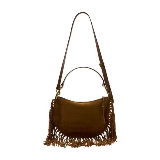 26FW 이자벨마랑 오스칸 호보 프린지 디테일 핸드백 BF0066FCC3C14M50CO BROWN