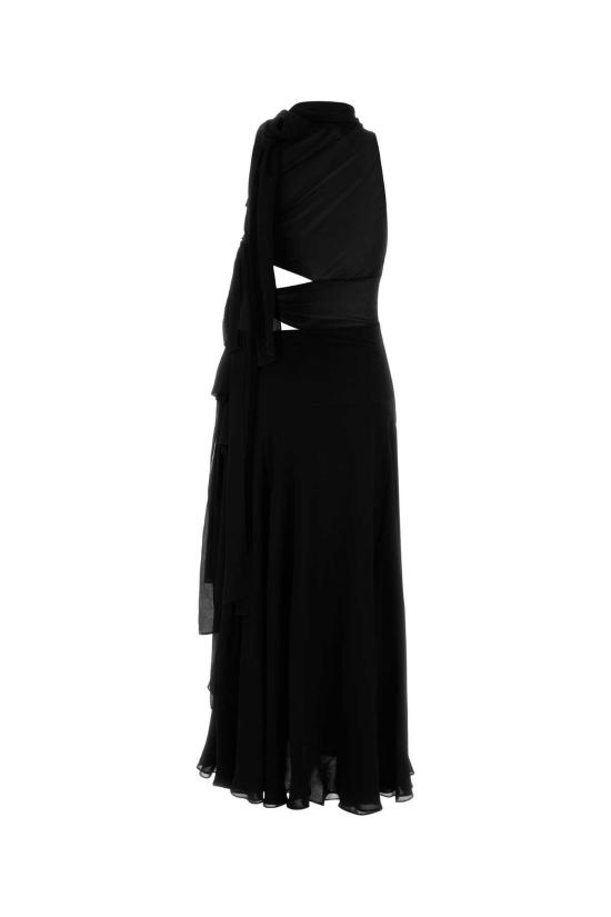 25FW 알라이아 미디 원피스 AA9R2772T666B 995 BLACK - ALAIA