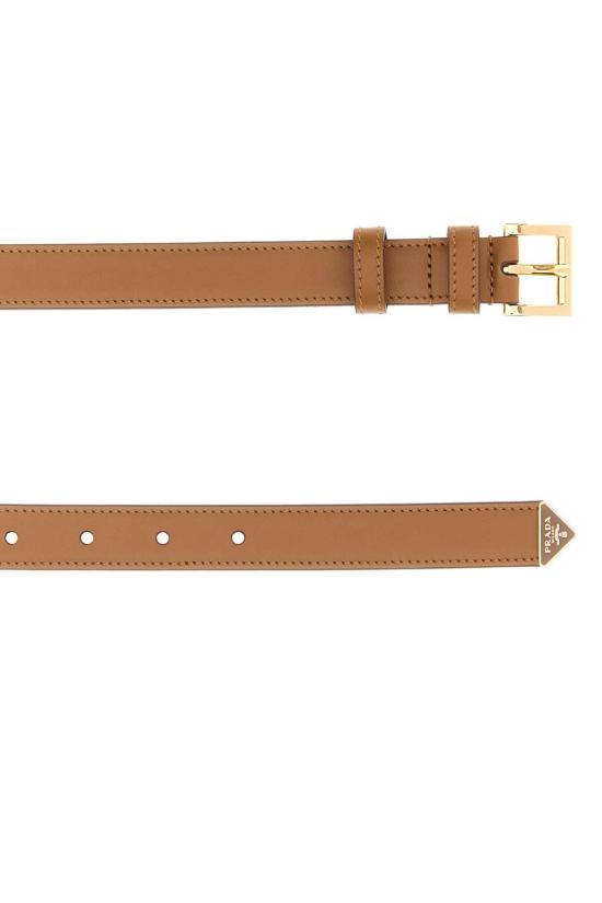 26FW 프라다 트라이앵글 로고 레더 벨트 1CC6258NQ F03CW CAMEL - PRADA