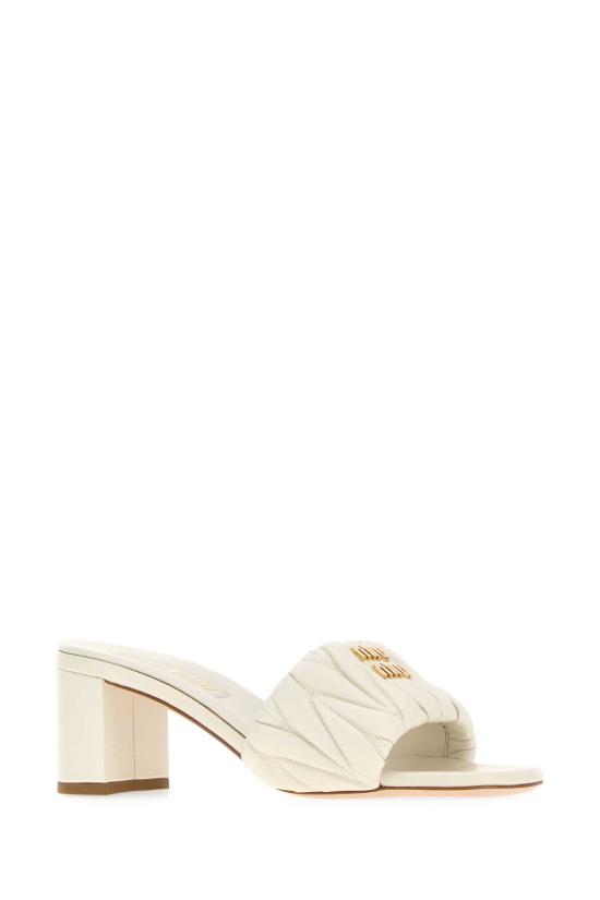 26FW 미우미우 힐/펌프스 5XX657F05588T F0009 WHITE - MIU MIU