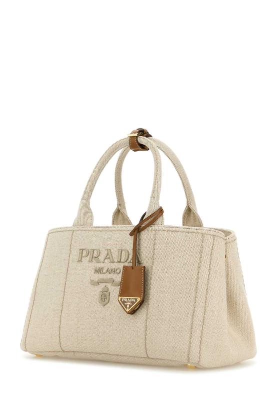 26FW 프라다 라지 리넨 블렌드 핸드백 1BG554V8OKRCYA F0018 NATURALE - PRADA