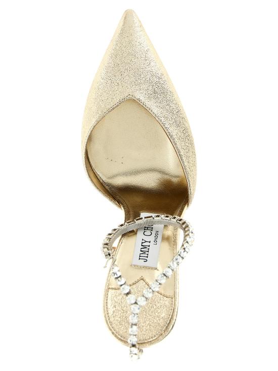 26FW 지미추 힐/펌프스 SAEDA100DQMPLATINUMCRYSTAL Gold - JIMMY CHOO