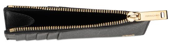 26FW 살바토레 페라가모 간치니 카드지갑 661453775663 black - SALVATORE FERRAGAMO