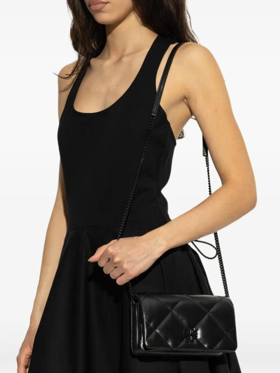 25FW 토리버치 키라 다이아몬드 파우더 지갑 체인 170622001 black - TORY BURCH