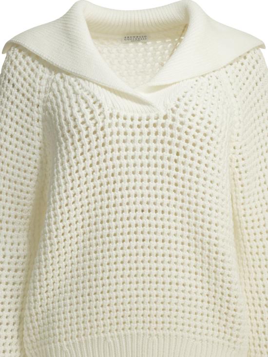26SS 브루넬로 쿠치넬리 스웨터 M89302602C2723X WHITE - BRUNELLO CUCINELLI