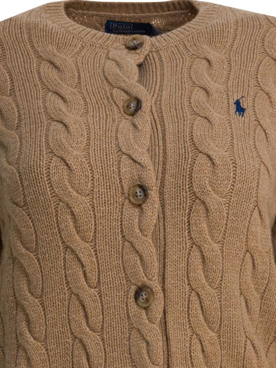 26FW 폴로 랄프로렌 로고 자수 크루넥 가디건 211972104001COLLECTIONCAMEL BROWN - POLO RALPH LAUREN