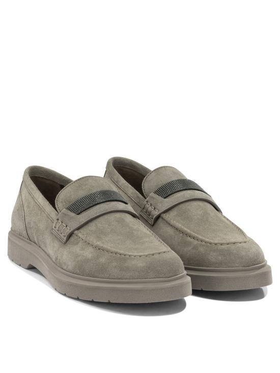 26FW 브루넬로 쿠치넬리 모닐레 디테일 스웨이드 페니 로퍼 MZSFG2370C8850X BEIGE - BRUNELLO CUCINELLI