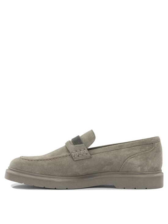 26FW 브루넬로 쿠치넬리 모닐레 디테일 스웨이드 페니 로퍼 MZSFG2370C8850X BEIGE - BRUNELLO CUCINELLI