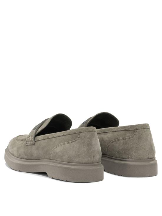 26FW 브루넬로 쿠치넬리 모닐레 디테일 스웨이드 페니 로퍼 MZSFG2370C8850X BEIGE - BRUNELLO CUCINELLI