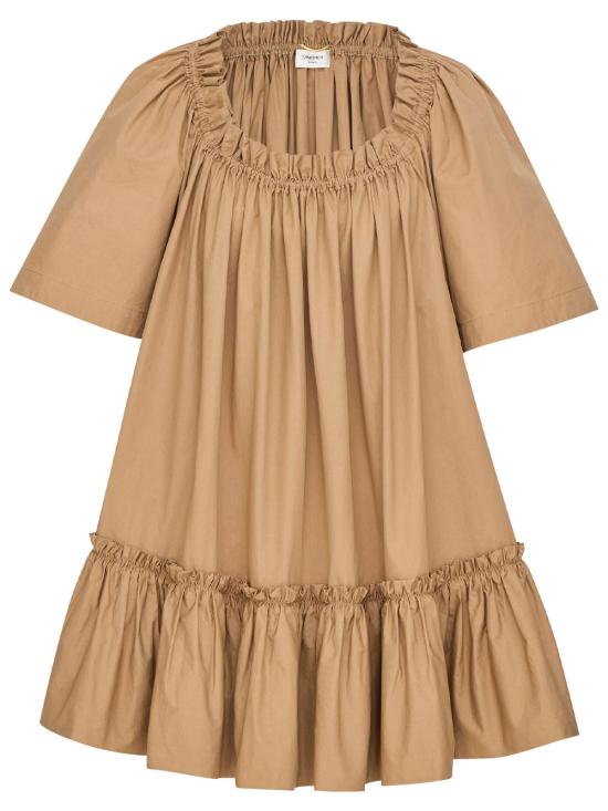 26SS 생로랑 미디 원피스 869994YZ9AN 2560 BROWN