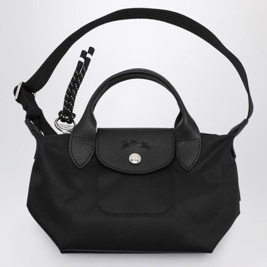 26FW 롱샴 르 플리아쥬 에너지 탑 핸들백 XS L1500HSR 001 BLACK