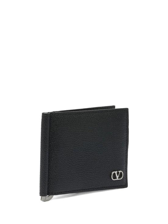 26FW 발렌티노 가라바니 V로고 그레인 레더 머니클립 반지갑 YP0AP2UAG 0NO BLACK - VALENTINO GARAVANI