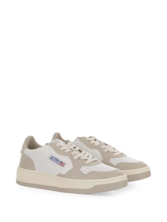 26FW 오트리 메달리스트 로우 레더 스니커즈 AULWWB67 WHTFEATHER WHITE - AUTRY
