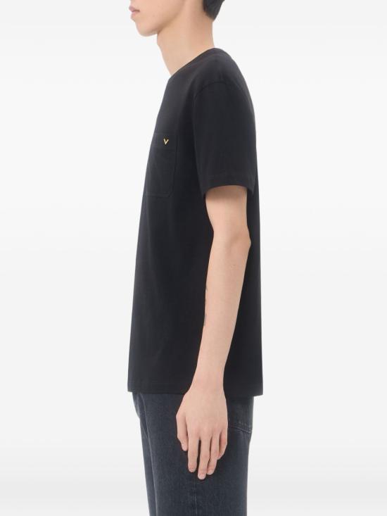 26FW 발렌티노 가라바니 반팔 티셔츠 VMG10VBGR 0NO BLACK - VALENTINO GARAVANI