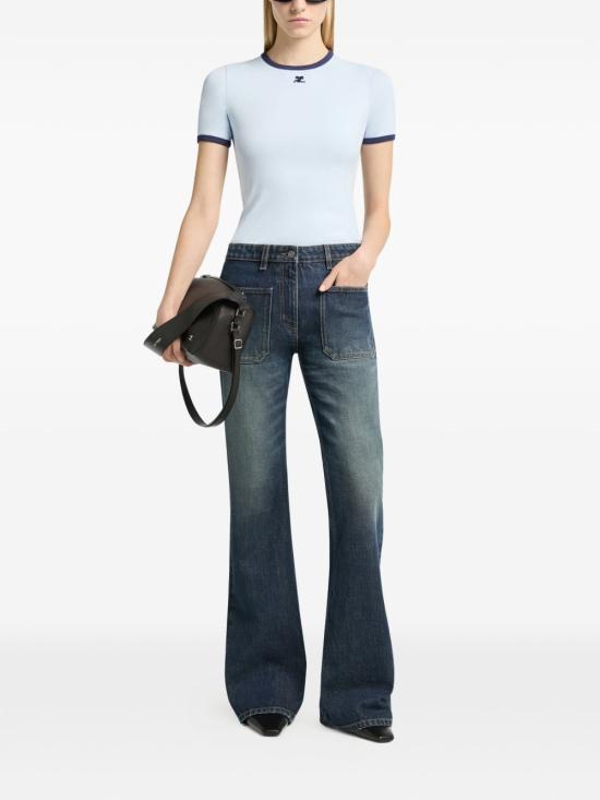 26FW 쿠레쥬 반팔 티셔츠 125JTS017JS0203B266 Light Blue - COURREGES