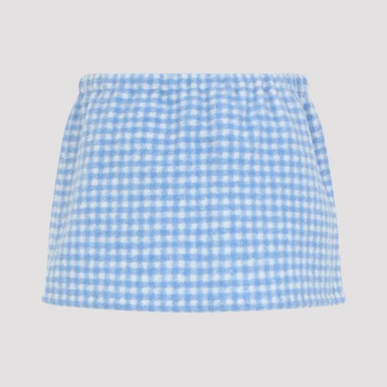 26FW 미우미우 숏 스커트 MG2518SOOO6375 F0UB3 BLUE - MIU MIU