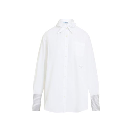 26FW 프라다 셔츠 P470JRSOOO6283 F0009 WHITE
