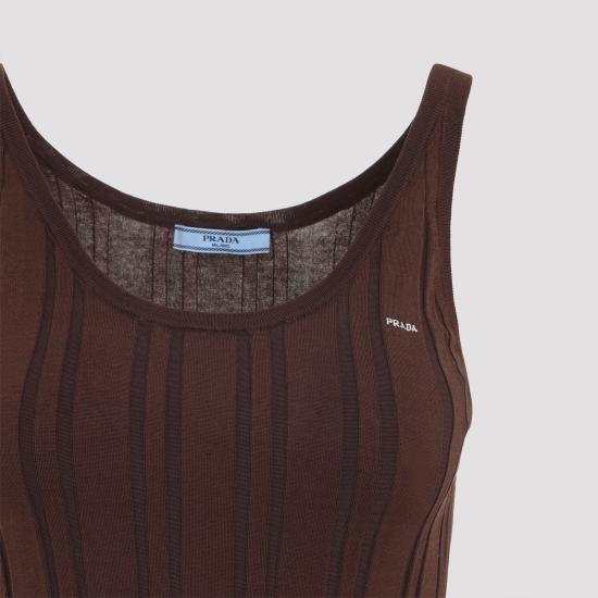 26FW 프라다 민소매 티셔츠 P29C31SOOO17WK F0005 BROWN - PRADA