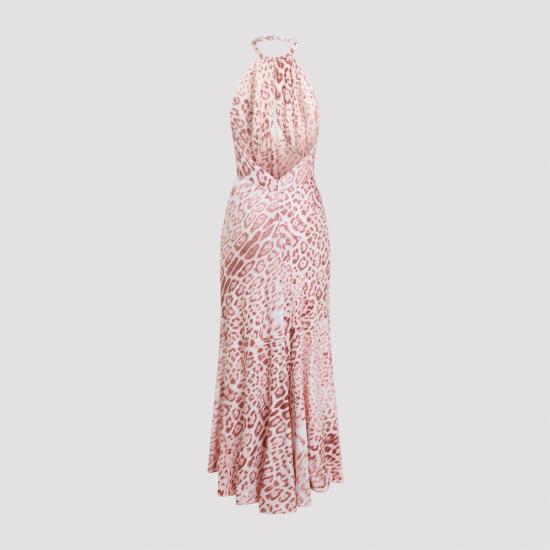26FW 로베르토 카발리 롱 원피스 XQT141JRT23 02500 PINK PURPLE - ROBERTO CAVALLI