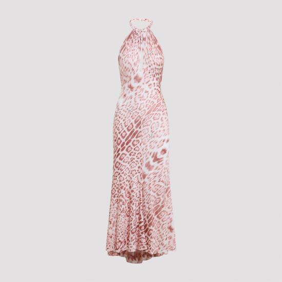 26FW 로베르토 카발리 롱 원피스 XQT141JRT23 02500 PINK PURPLE - ROBERTO CAVALLI