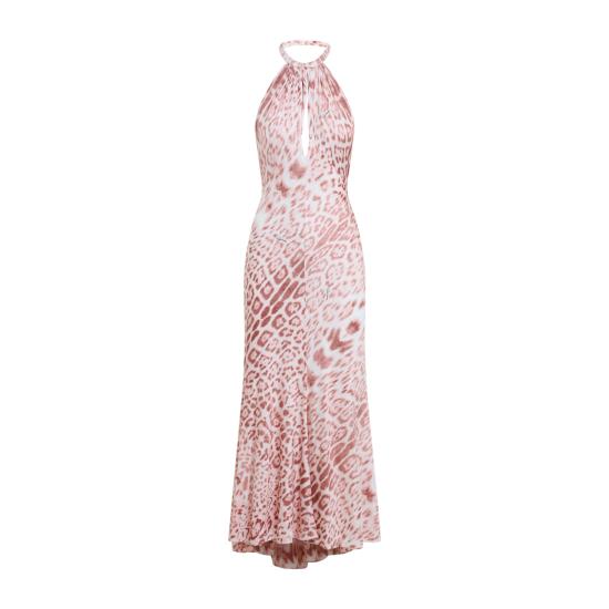 26FW 로베르토 카발리 롱 원피스 XQT141JRT23 02500 PINK PURPLE