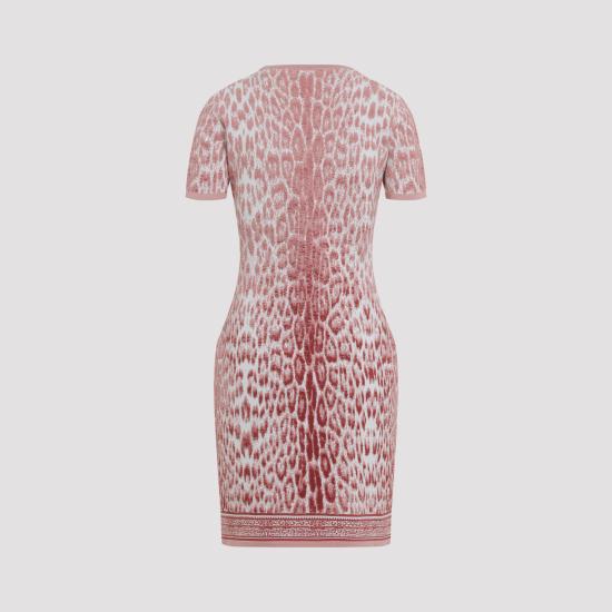 26FW 로베르토 카발리 미디 원피스 XQM103MA018 02500 PINK PURPLE - ROBERTO CAVALLI