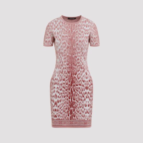 26FW 로베르토 카발리 미디 원피스 XQM103MA018 02500 PINK PURPLE - ROBERTO CAVALLI