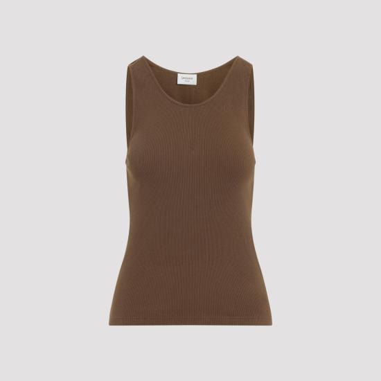 26FW 생로랑 민소매 티셔츠 842992Y37EC 2121 BROWN - SAINT LAURENT