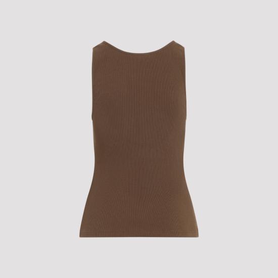 26FW 생로랑 민소매 티셔츠 842992Y37EC 2121 BROWN - SAINT LAURENT